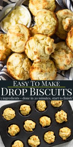 easy to make drop biscuits in muffin tins