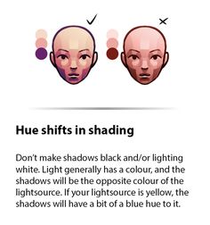 an info sheet describing how to use the hue shift in shading for hair and makeup