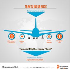 an info graphic showing the different types of travel insurance