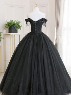 Black Princess Ball Gown Off Shoulder Long Sweet 16 Dresses,GD316 on Storenvy Long Sweet 16 Dresses, Lace Long Prom Dress, Prom Dress Black, Black Ball Gown, Lace Ball Gowns, Lace Bridesmaids, Princess Ball Gowns, Bridesmaid Dress Sizes, فستان سهرة