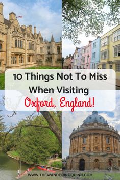 the top ten things not to miss when visiting oxford, england