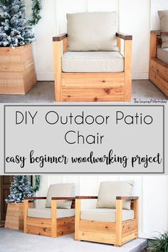 diy outdoor patio chair with easy beginner woodworking project