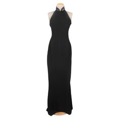 GUY LAROCHE - (Made in France) Long black dress, collar sewn with black pearls. Zipper fastening and a side button closure. Size 38FR. Condition: Very good condition Dimensions: Chest: 38 cm - Waist: 32 cm - Length from the chest: 160 cm SKU:VR247 Luxury Black Vintage Maxi Dress, Luxury Gucci Floor-length Dress, Luxury Black Floor-length Maxi Dress, Gucci Floor-length Evening Dress, Luxury Black Draped Maxi Dress, Skull Dress, Muslin Dress, Dress Collar, 1930s Dress