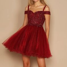 This Gorgeos Dress Is Perfect For Your Next Event. Comes With Matching Color Lightweight Shawl. Off Shoulder Sweetheart Neckline Fully Lined The Top Of The Dress Is Covered With Beautiful Sequins. The Bottom Tulle Has Glitter. Burgundy. Color New! Never Worn Glitter Dress For Homecoming And Prom Season, Sparkling Dresses For Homecoming And Prom Season, Sparkling Dresses For Homecoming And Prom, Red Homecoming Dress With Sweetheart Neckline, Red Sweetheart Neckline Evening Dress For Homecoming, Red Sweetheart Neckline Dress For Homecoming, Holiday Homecoming Dresses With Glitter, Red Sequin Prom Dress With Sweetheart Neckline, Red Sequin Sweetheart Neckline Prom Dress