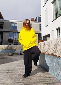 "Unisex bright yellow sweatshirt hoodie. Long oversize big hood cotton hoodie for man or woman. Extra long sleeves. Perfect hoodie for travelling. Large hood keeps your head warm. Two pockets in front. HQ-Heavy duty material. Density - 280g/m2. Made in EU. FABRIC: 82 % cotton 8% polyester. Size S Length front (in/cm) 31.5/80 Length back (in/cm) 33/85 Width (in/cm) 24.4/62 Sleeve length (in/cm) 26.4/67 Size M Length front (in/cm) 33/84 Length back (in/cm) 35/89 Width (in/cm) 25.6/65 Sleeve length Oversized Yellow Sweater For Streetwear, Oversized Hip Hop Hoodie With Long Sleeves, Oversized Long Sleeve Hip Hop Hoodie, Baggy Sweatshirt For Streetwear, Solid Baggy Sweatshirt For Streetwear, Yellow Long Sleeve Sweater For Streetwear, Oversized Yellow Hooded Hoodie, Yellow Long Sleeve Relaxed Fit Sweatshirt, Oversized Yellow Sweatshirt With Drawstring Hood