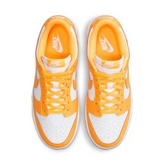 As part of the Nike Sportswear’s summertime lineup this year, WMNS Dunk Low 'Laser Orange' is in a traditional two-tone color, featuring a white leather base with bright orange overlays and outsole. SKU: DD1503-800 Release Date: Jul 08, 2021 Color: Orange/White Nike Heels, Preppy Shoes, Pretty Shoes Sneakers, Nike Models, Womens Air Jordans, Cute Nike Shoes, Cute Nikes, Swag Shoes, Pretty Shoes