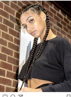 Two Cornrows Braids For Black Women Natural Hair, Feed In Dutch Braids, 2 Feedin Braids, Braids For Summer, 2 Braids Hairstyles, Track Hairstyles, Two Braid Hairstyles, 2 Braids, Plaits Hairstyles