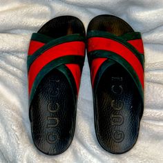 Men Gucci Slides Size 6 ..Worn With Love !!! Gucci Slides, Gucci Sandals, Gucci Shoes, Shoes Men, Flip Flop Sandals, With Love, Flip Flops, Shoes Sandals, Shoes Mens