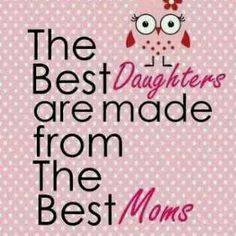 the best daughters are made from the best moms on pink and white polka dots