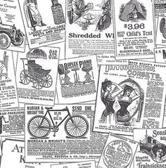 an old newspaper advertisement with many different things on it