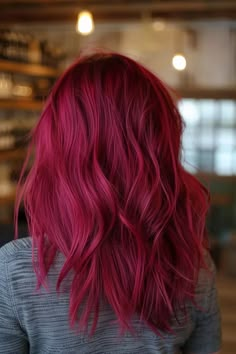 Cranberry Hair Color, Cranberry Red Hair, Bright Red Hair Color