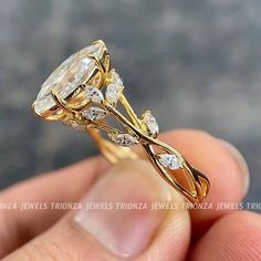 2.60CT Marquise Cut Moissanite Engagement Gift Ring, 14K Solid Yellow Gold Floral Bridal Wedding Ring, Proposal Wedding Gift Ring For Women, Cluster Marquise Proposal Ring For Her, Solid White/Yellow/Rose Gold Moissanite Diamond Ring, VVS1 Moissanite Marquise Ring, Unique Engagement Ring, Handmade Ring, Fine Jewelry, Women Jewelry, Customized Jewelry From Trionza Jewels 𝐃𝐞𝐬𝐢𝐠𝐧 𝐲𝐨𝐮𝐫 𝐭𝐫𝐚𝐣𝐞𝐜𝐭𝐨𝐫𝐲 𝐰𝐢𝐭𝐡 𝐂𝐨𝐧𝐟𝐢𝐝𝐞𝐧𝐜𝐞-𝐃𝐫𝐢𝐯𝐞𝐧 𝐚𝐧𝐝 𝐄𝐧𝐯𝐢𝐫𝐨𝐧𝐦𝐞𝐧𝐭𝐚𝐥𝐥𝐲-𝐅? Proposal Wedding, Ring Proposal, Marquise Ring, Bridal Wedding Rings, Types Of Diamonds, Customized Jewelry, Jewelry Images, Proposal Ring, Floral Bridal