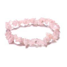 Rose Quartz Chip Bracelet - TARAH CO. Earth Bracelet, Nugget Bracelet, Healing Gemstone Bracelets, Crystal Fashion, Rose Quartz Bracelet, Natural Stone Bracelets, Chakra Bracelet, Stretchy Bracelets, Rose Quartz Crystal