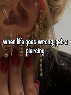 Cute Text Quotes, Pretty Ear Piercings, Cool Piercings, Cute Ear Piercings, Cute Piercings, Relatable Post Funny, Body Piercings, Whisper Confessions, Piercing Tattoo