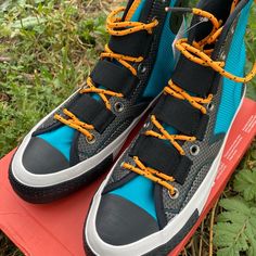 Converse Chuck 70 Tech Hiker High Top Rapid Teal/Field Orange Size 8.5 162283c Blue High-top Lace-up Sneakers With Rubber Waffle Outsoles, Blue Lace-up High-top Sneakers With Rubber Waffle Outsoles, Blue Lace-up High-top Sneakers With Elastic Laces, Blue High-top Sneakers With Elastic Laces, Sporty Blue High-top Sneakers With Elastic Laces, Blue Lace-up Sneakers With Elastic Laces, Blue High-top Sneakers With Rubber Waffle Outsoles, Casual Blue High-top Sneakers With Rubber Waffle Outsoles, Casual Blue High-top Sneakers With Rubber Soles