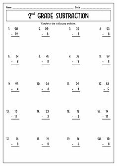 the 3rd grade subtraction worksheet