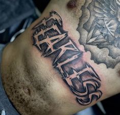 Side Burn Tattoos Men, Fearless Tattoo, Lower Stomach Tattoos