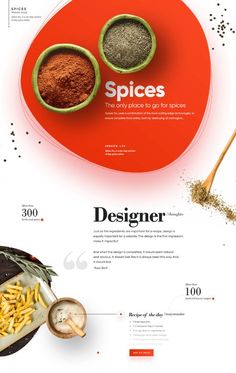 the website is designed to look like spices