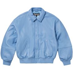 Find SUPREME Gore-tex Infinium Windstopper Leather Varsity Jacket 'light on Editorialist. Supreme GORE-TEX Infinium WINDSTOPPER Leather Varsity Jacket 'Light Blue' Jacket Mockup, Leather Varsity Jackets, Womens Air Jordans, Summer Beauty, Winter 2023, Hailey Bieber, Casual Streetwear, Beauty Trends, Gore Tex