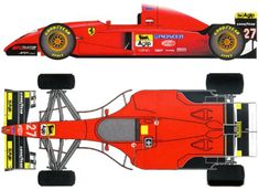 an image of a red race car cut out