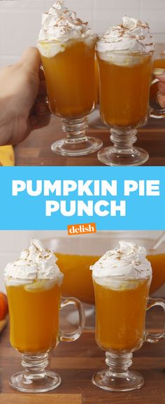 pumpkin punch with whipped cream on top