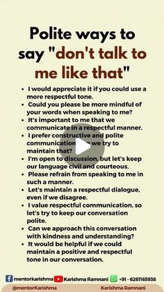 How To Speak Your Mind, How To Talk Professionally, How To Speak Eloquently, How To Act Like You Don't Care, Responses To How Are You, English Learning Tips, Professional English, Good Leadership Skills, Assertive Communication