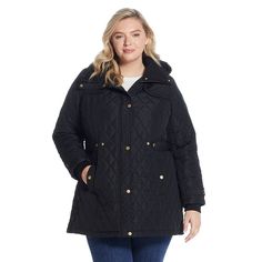 Stay cozy all winter long with this women's quilted walker jacket from Weathercast. Stay cozy all winter long with this women's quilted walker jacket from Weathercast.Finding the perfect fit and size for women's clothing requires basic measurements of your chest, waist, hips and inseam. Use this guide to learn more about sizing and everything Kohl's has to offer in women's fashion. Windproof & Water-resistant shell Quilted design Floral lining Removable hood Zipper front Long sleeves with inner Black Quilted Jacket, Water Resistant Jacket, Handbags Affordable, Fur Hood, Quilted Jacket, Stay Cozy, Outerwear Women, Outerwear Jackets, Hooded Jacket