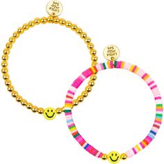 Add a pop of fun and coolness to your look with this unique set! Designed to bring a smile to your face, it's crafted with love from high-quality materials. Each set is ready to gift for any occasion. | Little Miss Zoe | Bracelet Set, Smiley (Multicolor, One Size) | Maisonette collects the best children’s products from around the world (unlike Zulily, Etsy, The Tot, Farfetch Kids, Childrensalon, Crate and Kids, Kohls, Wayfair, Buy Buy Baby, Nordstroms, Mini Boden, J.Crew Factory, or PotteryBarn Little Miss Bracelets, Girl Trends, Swimming Bathing Suits, Boy Accessories, Shop Jewelry, Buy Buy, Buy Buy Baby, House On A Hill, Holidays With Kids