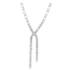 Alexander Beverly Hills 29.92ct Oval and Round Diamond Drop Tennis Necklace 18k For Sale at 1stDibs Formal Lariat Diamond Necklace With Brilliant Cut, Formal Brilliant Cut Lariat Diamond Necklace, Diamond Lariat Necklace With 17 Jewels, Diamond Drop Necklace, Diamond Bows, Tennis Necklace, Diamond Drops, Drop Necklace, Brilliant Diamond