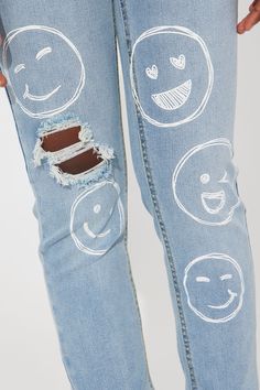 Available In Light Wash. Denim Jeans Boyfriend High Rise Smiley Face Print Button Closure Disclaimer: Due To The Specialized Wash, Print, & Distressing Process, Each Garment Is Unique. 70% Cotton 28% Polyester 2% Spandex Imported | Mini In My Feels Denim Jeans in Light Wash size 14 by Fashion Nova Spring Graphic Print Medium Wash Jeans, Medium Wash Denim Bottoms With Graphic Print, Forever 21 Light Wash Cotton Bottoms, Light Wash Non-stretch Jeans For Streetwear, Light Wash Denim Jeans, Smiley Face Print, In My Feels, Pre-washed Light Wash Cotton Jeans, Face Print