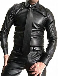 HELLO, MONDAY ITâS TIME TO SHINEâ¨â¨ To get the stylish features of a classic dress shirt tap on the link #leatherbaba #leathersleeveshirt #leather #leatherfashion #mensfashion #style Leather Long Sleeve Shirt For Fall, Fall Long Sleeve Leather Shirt, Classic Collared Leather Shirt, Fitted Shirt With Spread Collar For Party, Designer Fitted Shirt For Business, Designer Business Shirt For Fall, Sleek Fitted Shirt For Formal Occasions, Sleek Fitted Shirt For Business, Sleek Slim Fit Formal Shirt