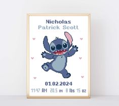 a cross stitch stitch pattern with the name and image of stitch stitch stitch stitch stitch stitch stitch