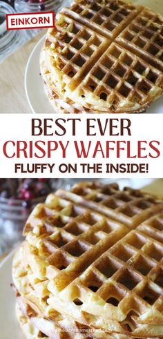 the best ever crispy waffles fluffy on the inside