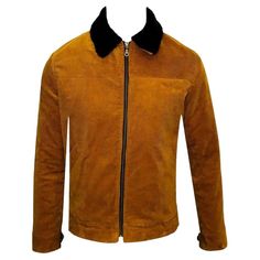 Percival Corduroy Jacket Mustard coloured with black collar, centre zip fastening, buttoned cuffs. Long sleeves, two side slit pockets. Size - S - 01 Condition - Very Good Composition - Cotton Corduroy Jacket, Men's Clothing, Around The World, Fashion Outfits, Mens Outfits, Collar, The World, Long Sleeve, For Sale