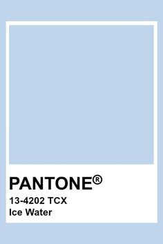 pantone's ice water color is shown with the text, 1 - 422 tcx