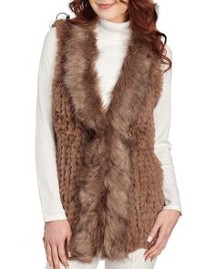 Sleeveless Fur Coat With Faux Fur Trim, Sleeveless Faux Fur Coat With Fur Trim, Sleeveless Faux Fur Coat, Brown Faux Fur Trim Vest For Fall, Brown Vest With Faux Fur Trim For Fall, Sleeveless Mink Outerwear With Faux Fur Lining, Sleeveless Fur Coat With Faux Fur Lining For Fall, Winter Faux Fur Vest With Fur Trim, Sleeveless Outerwear With Faux Fur Lining For Fall