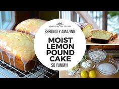 the lemon pound cake is ready to be baked in the oven, and it's on