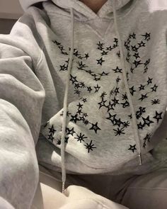 star embroidery hoodie outfit, aesthetic hoodie outfit, aesthetic outfit, star girl aesthetic Hoodie With Stars, Winter Star Print Long Sleeve Hoodie, Winter Long Sleeve Sweatshirt With Star Patch, Casual Long Sleeve Star Print Hoodie, Casual Winter Hoodie With Star Print, Casual Oversized Hoodie With Star Print, Star-shaped Cotton Sweatshirt For Winter, Oversized Long Sleeve Hoodie With Star Print, Cotton Long Sleeve Hoodie With Star Print