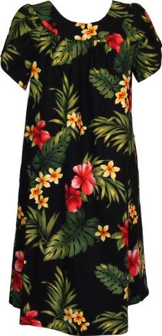 a black dress with red and yellow flowers on it