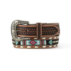 Southwest Beaded Belt Nocona Belt, Modern Cowboy, Boys Belt, Basket Weave Pattern, Kids Belt, Southwestern Patterns, Beaded Belt, Weave Pattern, Woven Belt