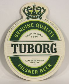 a beer label with the word tuborg on it