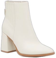 White Heeled Boots With Padded Heel For Fall, White Ankle Heeled Boots With Zipper, White Zipper Closure Ankle Heeled Boots, White Ankle Heeled Boots With Zipper Closure, Winter Ankle Boots With Heel Pull Tab, White Fall Boots With Padded Ankle, White Block Heel Boots For Fall, Winter Boots With Padded Ankle And Block Heel, White Boots With Zipper For Fall