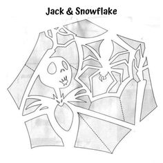 an image of jack and snowflake cut out from paper with the words jack and snowflake on it