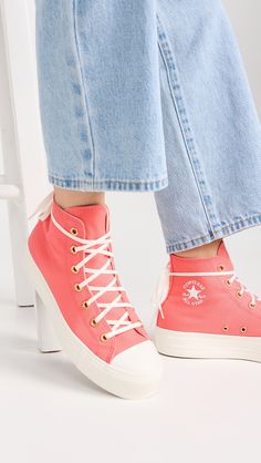 Converse Chuck Taylor All Star Lift Sneakers | Shopbop Watermelon Slushy, Egret White, Converse Platform, Chuck Taylor All Star Lift, Platform Converse, Converse Sneakers, Converse Chuck Taylor All Star, Womens Converse, Platform Sneakers