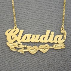 "*Average Name Pendant Width : 1 3/4 Inch (4.5 cm) Approx. *Up to 9 Letters. *Pendant Thickness : 0.5 mm / 25 Gauge / 0.020\" *Premium high end quality personalized laser cut out any letters/numbers in 10kt or 14kt solid yellow or white gold personalized name necklace, this item comes with split sturdy 1.25 mm Flat Rollo chain from 15~20 inches, name pendant length not included on length option. *This pendant cut out by latest technology laser machine, top quality guaranteed. *All personalized j Engraved Nameplate Jewelry For Anniversary, Valentine's Day Engraved Gold Plated Jewelry, Yellow Gold Heart-shaped Jewelry With Name, Yellow Gold Heart Jewelry With Name, Engraved Gold Plated Necklace For Anniversary, Gold Plated Engraved Necklace For Anniversary, Custom Engraved Gold Plated Necklace For Anniversary, Custom Engraved Gold-plated Necklace For Anniversary, Gold Jewelry Stamped 14k For Valentine's Day