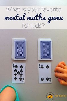 Playing math games in the classroom is a fantastic way to not only stimulate students, but is also an ideal way of improving students’ number facts and number work. As games can be so beneficial I thought it would be fun to share your favorite fun mental maths games for the classroom. Whether you have maths games for year 6 or mental maths games for year 3, I’d love to hear about them all. Games In The Classroom, Mental Math Games, Number Facts, Mental Maths, Math Card Games, Kindergarten Math Games, Maths Games, Math Games For Kids, Math Groups