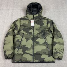 Nike Therma-Fit Puffer Jacket Coat Windrunner Men's Large DQ4935-222 Camouflage Brand New With Tags Size Large Armpit To Arm Pit Measurement: 24.5 Inches Top Of Shoulder To Hem Measurement: 30 Inches Message me with any other questions, I try to answer all questions instantly  All orders ship Mon-Fri within 2 days, so expect your item quick! Most prices are firm! *If an offer is accepted for an item, buyer is expected to pay within 4 day threshold or else order will be cancelled* Military Camouflage Windbreaker For Fall, Military Winter Hunting Windbreaker, Military Camouflage Windbreaker For Winter, Camouflage Military Windbreaker For Outdoor, Camouflage Military Jacket, Nike Sportswear, Mens Fitness, Vest Jacket, Camouflage