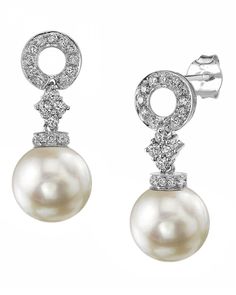 Akoya Pearl & Diamond Vanessa Earrings Luxury Round Pearl Drop Earrings, Exquisite Pearl Earrings For Formal Occasions, Luxury Pearl Pendant Round Earrings, Luxury Round Pearl Pendant Earrings, Formal Round Akoya Pearl Diamond Earrings, Luxury Pearl Pendant Earrings, Luxury Akoya Pearl Drop Earrings, Classic Pearl Earrings With Brilliant Cut, Fine Jewelry Diamond Earrings With Pearl Drop