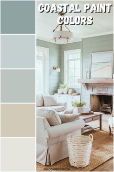 Coastal Paint Colors With Hex Codes Colors With Hex Codes, Modern Coastal Home, Beachy Colors