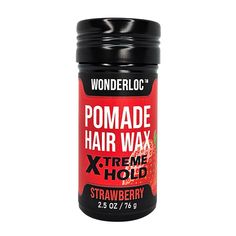 WONDERLOC Pomade Hair Wax Stick - Strawberry For Frizz Control, Smooth Flying Hair, Styling, Shiny, Nourish, Repair Peach Scent Using vegetable wax with a softer & more delicate texture, easy to spread, easy to absorb, easy to clean, no odor, no white chips, non-greasy, non-sticky. The hair wax stick with the newly upgraded formula can provide good hold & edge control for a long time & effectively, easy to take care of 4C hairstyles, and can smooth wigs for easy combing & support the bonding of strands during braiding & kinking. The rich castor oil in the hair wax stick can smooth the hair, adds shine, help smooth flyaway & frizz at the hairline & nape area, and prevents split ends & knots from Static electricity. The hair wax stick made of 100% pure natural plant ingredients does not hurt Laid Edges, Soften Hair, Formula Cans, Hair Pomade, Hair Wax, Frizz Control, Girly Accessories, Castor Oil, Seed Oil